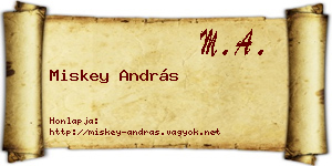 Miskey András névjegykártya